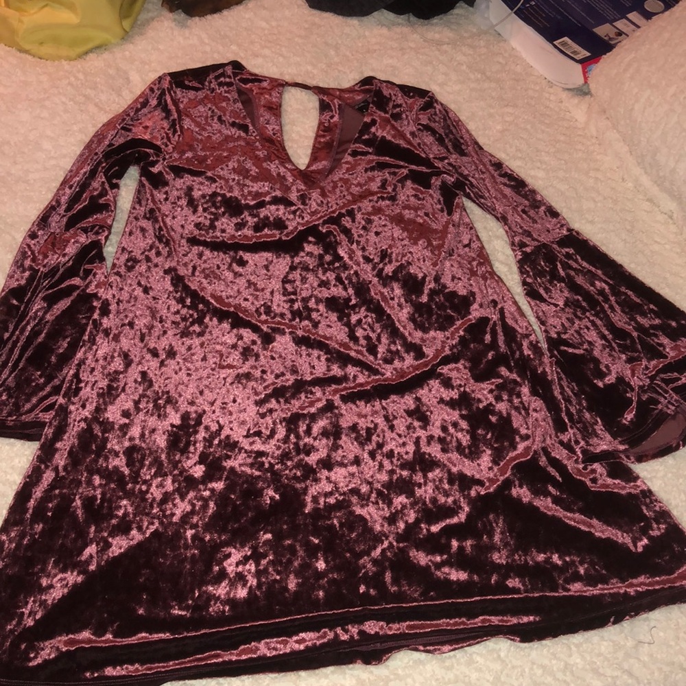 Velvet maroon dress